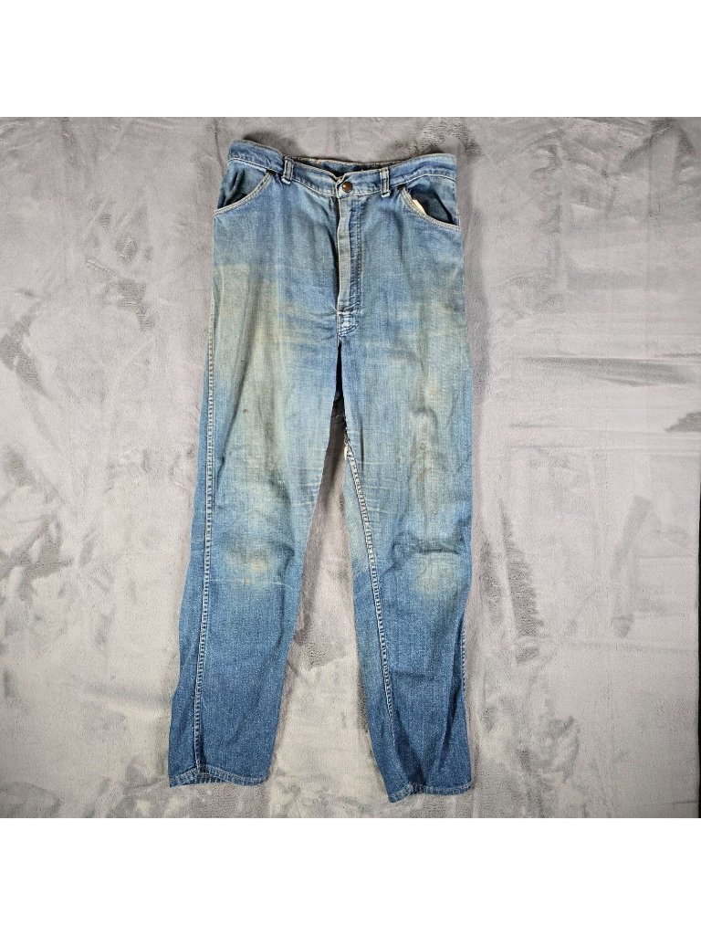 Vintage 1950s Blue Bell Wrangler Misses Thrashed/Destroyed Denim Jeans (29x28)